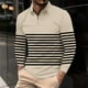 thumbnail image 1 of Blusa y camisa de manga larga con cuello vuelto para hombre, informal, con cuello vuelto, estampado, para fitness, deportiva, de manga larga, de poliéster, 1 of 5