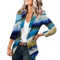 thumbnail image 1 of Veste de Costume Décontractée à Manches Longues Imprimée pour Femmes pour Affaires, 1 of 5