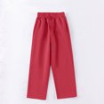 thumbnail image 5 of Cethrio Boys Athletic Sweatpants, Cotton Elastic Waist Drawstring Running Straight Leg Pants Wine Size 8, 5 of 5