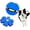 Blue, variant on 2026 Upgraded 2-in-1 Magic UFO Ball for Dogs, Deformable Flying Saucer to Ball with 6 LED Lights, Interactive Outdoor Fetch Toy for Pets