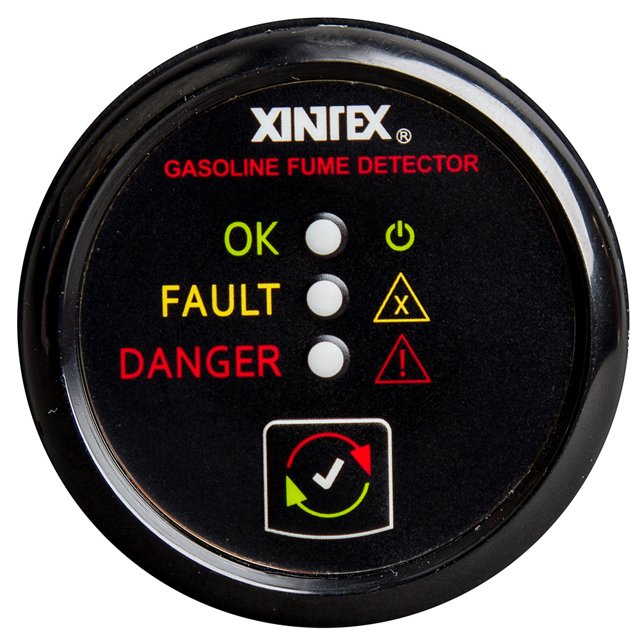 Detector de humos de gasolina y alarma Xintex con sensor de plástico - Pantalla con bisel negro
