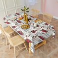 thumbnail image 3 of White Christmas Truck and Tree Pattern Rectangle Tablecloth 60"x120",Waterproof Polyester Rectangle Table Cloth, Wipeable Spillproof Polyester Tablecloth for Dining, Camping, Indoor and Outdoor, 3 of 6