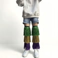 thumbnail image 4 of Mardi Gras Leg Warmers Tassel Fringe Boot Covers - Purple Gold Green Costume Accessories for Women, Ideal for Carnival Parade Outfits, Masquerade Balls & Festival Gatherings, 4 of 8