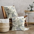thumbnail image 4 of Vintage Floral Bird Pillow Covers 20x20 Inch Set of 2 Gray Blue Green Flowers Leaves Decorative Throw Pillows For Couch Chinoiserie Square Pillow Cases Home Decor For Sofa Bed Porch Room Outdoor, 4 of 6