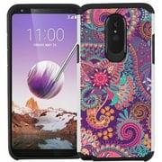 LG Stylo 5 Case - Colorful Design Hybrid Armor Case Shockproof Dual Layer Protective Phone Cover - Colorful Paisley