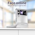 thumbnail image 4 of MonsDirect for 6.7 inch Samsung Galaxy Z Flip 4 5G 2022 Case, Hinge Protection Plating Frame Hard PC Back Shell Slim Shockproof Full Coverage Bumper Protective Shell Cover for Galaxy Z Flip 4, Silver, 4 of 7