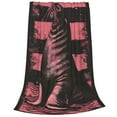 thumbnail image 2 of Rateoe Graphic Seal On Stripes Print Fuzzy Fleece Throw Blanket Extra Large,Super Soft,Fluffy and Warm Blankets for Couch,Bed,All Season Use (40"x30"), 2 of 8