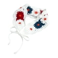 thumbnail image 2 of KLKCMS Bandana au Crochet pour Femmes Confortable Design Vintage Mignonne Foulard pour Cheveux Accessoires Photo Rouge Bleu, 2 of 9