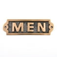 thumbnail image 4 of Name Sign Board "MEN" Sign Polished Brass Plaque Sign Plate Renovators Supply, 4 of 9