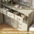 thumbnail image 3 of Homhougo 9 Drawer Dresser for Bedroom, 37.8" Tall Dresser with Wide Drawers & Ornately Carved Metal Handles, Rustic Grey Dressers & Chests of Drawers with Wood Legs for Bedroom, Living Room, Hallway, 3 of 8