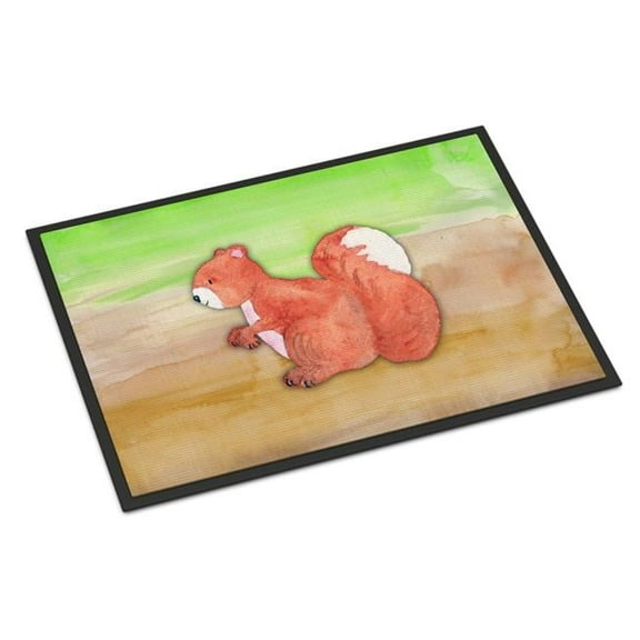 24 x 36 in. Squirrel Watercolor Indoor or Outdoor Mat