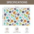 thumbnail image 3 of Placemat, Pioneer Flower Floral Print Pattern Place Mats Table Mat Set Of 2, PVC Washable Placemats for Party Kitchen Dining Decoration, 18x12 Inch, Fade Resistant, 3 of 6