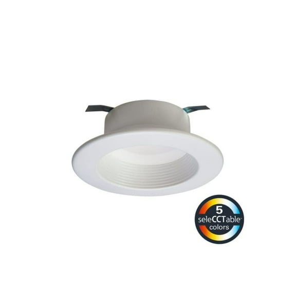 Halo Downlight With Switch 4In Matte White 9W 600 Lumen Led