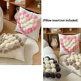 thumbnail image 4 of tamizeot Coussin Rose Coussin Pompon Doux et Robuste, Coussins 3D, et Chaise Blanc 45cmx45cm, 4 of 6