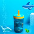 thumbnail image 3 of Zak Designs 15oz Kelso Toddler Cups For Travel or At Home, Durable Plastic Sippy Cups With Leak-Proof Design is Perfect For Kids (Underwater), 3 of 9