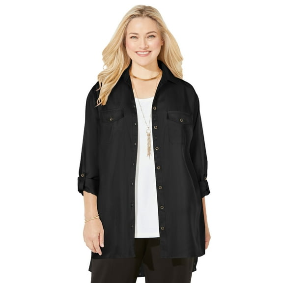 Catherines Women's Plus Size Liz&Me Camp Shirt