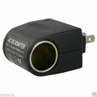 Cablevantage New 110V - 240V AC Plug to 12V DC Car Cigarette Lighter Converter Socket Adapter Max 1A Output