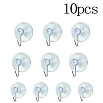 10pcs Window Clear Suction Cup Sucker-Hooks Clothes Coat Metal Hanging Hook