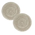 thumbnail image 1 of Oleegame 2PC Glass Bottle Round Circle Placemats Table Place Mats Heat Kitchen Dinner Table Heat Pads Beige, 1 of 2