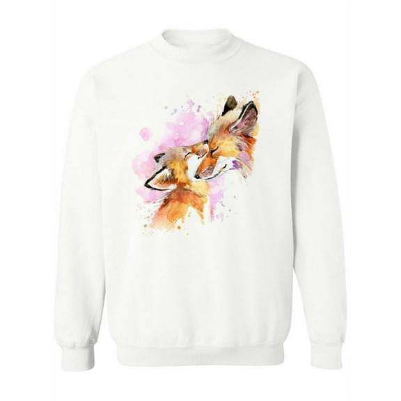 Cute Fox And Baby Fox. Sweatshirt Women -Image by Shutterstock, Female 3X-Large