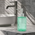 thumbnail image 6 of Unique Bargains 1 Pc Durable Diamond-shaped Soap Dispenser 11.16oz Green Silver Tone, 6 of 6
