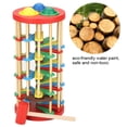 thumbnail image 4 of Wooden Ball Drop Toy,Kids Pounding Bench Hammer Pound Roll Ramp Toys Children's Wooden Knocking Ball Ladder Rotating Ball Table Educational Toy Gift for 3 4 5 Years Old Babies and, 4 of 9