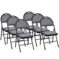 thumbnail image 5 of Costway Upholstered Padded Fabric Folding Chairs in Black (Set of 6), 5 of 9