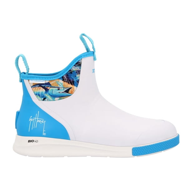 Botas al tobillo Xtratuf Sport Guy Harvey White para hombre, talla 13
