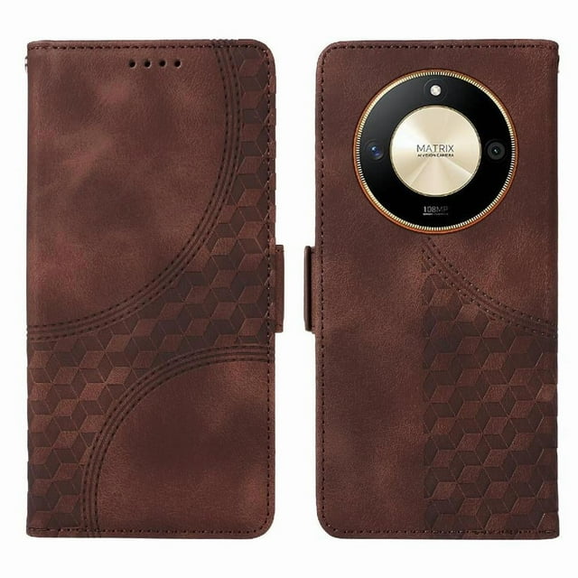 Funda GANGXUN para Honor Magic 6 Lite con diseño acolchado elegante, cuero PU, protección total y ajuste preciso