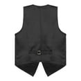 thumbnail image 6 of YONGHS Mens Sequins Vest Jacket Formal Business Wedding Slim Fit Tuxedo Waistcoat Black 3XL, 6 of 7