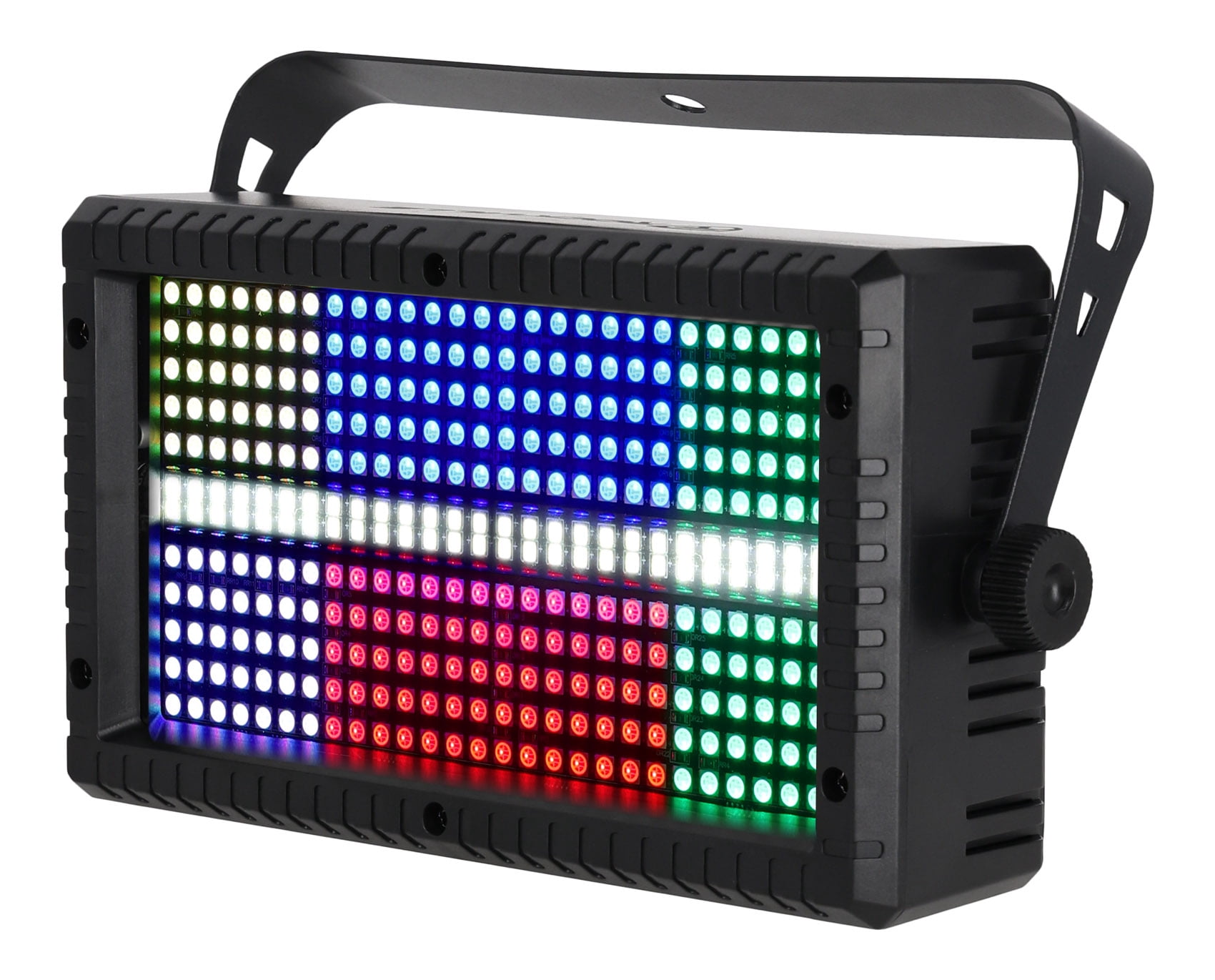 Rockville STAGE PANEL 336 DJ Visual Effect Light with DMX, Strobe, Wash, and Matrix 280 RGB LEDs and 56 White, Black