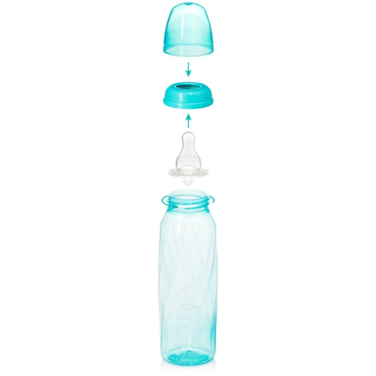 Evenflo Feeding Vented+ BPA-Free Polypropylene Baby Bottles - 8oz Clear 6ct