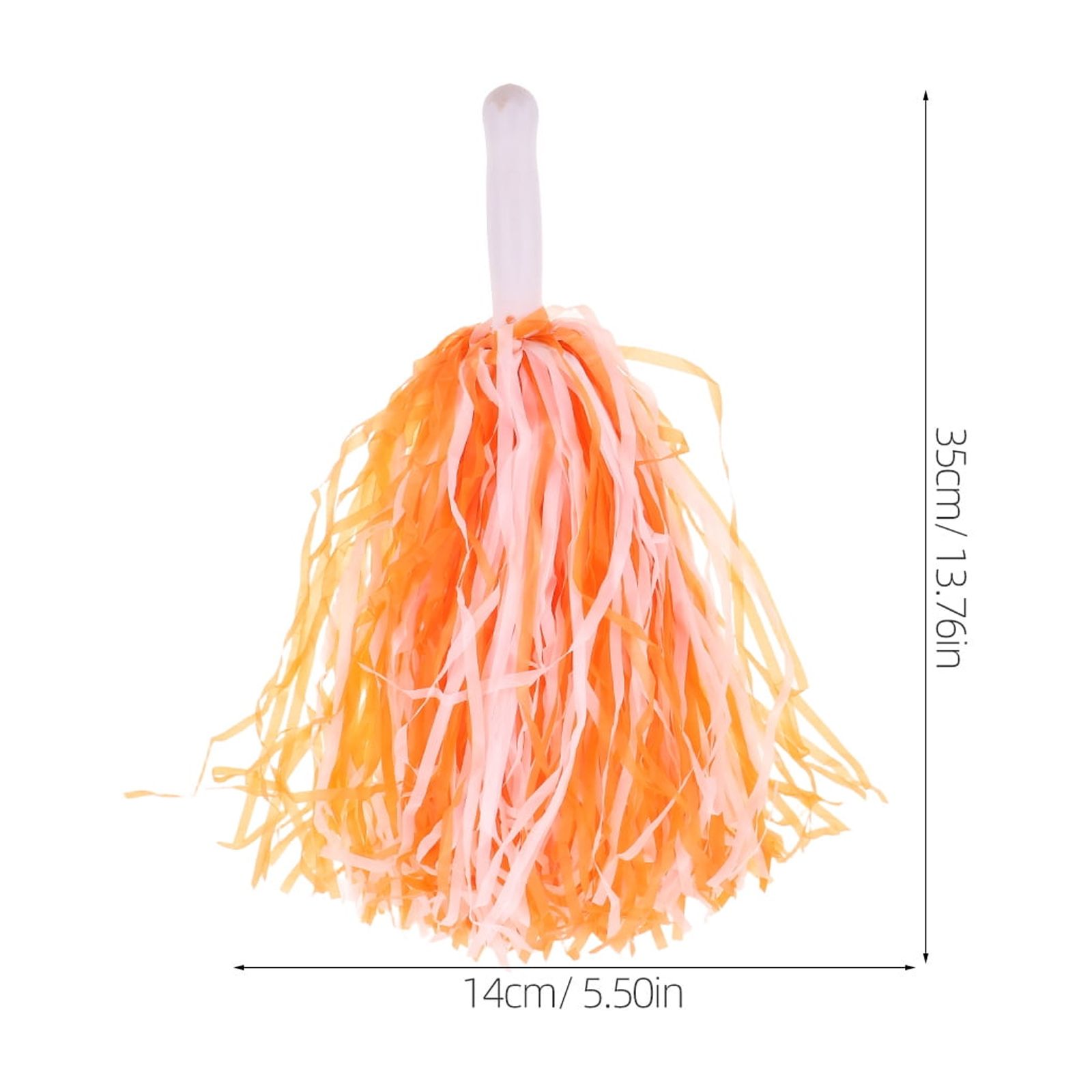 PTOOTP 18-Piece Multi-Color Cheerleader Pom Poms Set, PE Material for Sports Events, Audience Engagement, and Cheerleading Fun