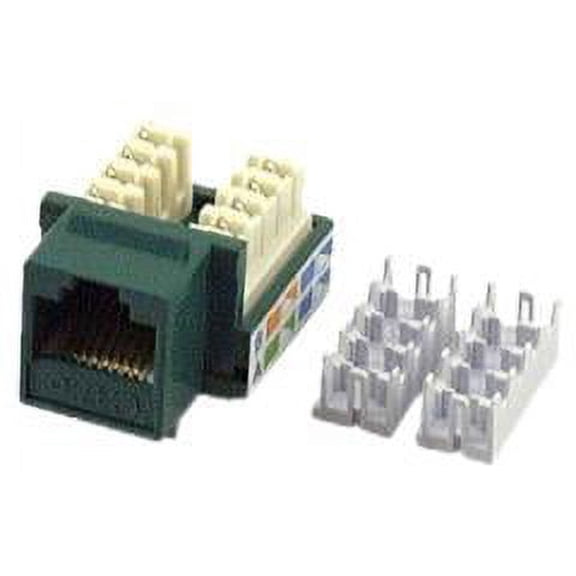 IEC RJ4508F-MT-GNL6 RJ4508 Female Keystone Connector Green Category 6