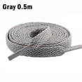 thumbnail image 3 of Baohd Shoelaces Thicken Athletic String for Running Shoes Accessories Soft Shoestrings Fabric Polyester Replacement Cord Solid Color Grey 0.5m, 3 of 9