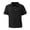 Black, variant on Classic Short Sleeve Knit Shirt Casual Summer Top Breathable Blend Comfort Fit Solid Color Tee For Business Casual Wear Large T Shirt