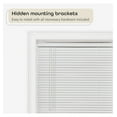 thumbnail image 3 of Cordless Room Darkening Mini Blind - 30 Inch Width, 64 Inch Length, 1" Slat Size - Pearl White - Cordless GII Deluxe Sundown Horizontal Windows Blinds for Interior by Achim Home Decor, 3 of 6