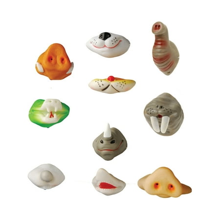 Zoo Animal Noses 12 Pack Funny Wedding Party Costume Accessory