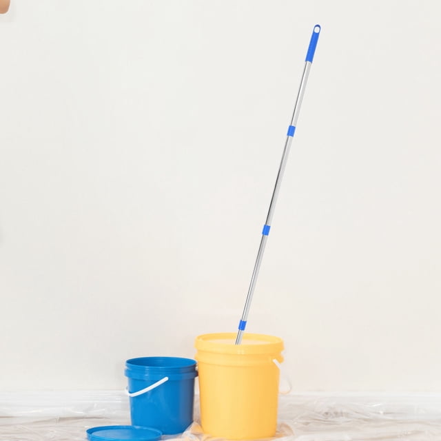 Luxshiny 1Set Four Section Stainless Steel Paint Roller Extension Pole Adjustable Paintbrush Rod
