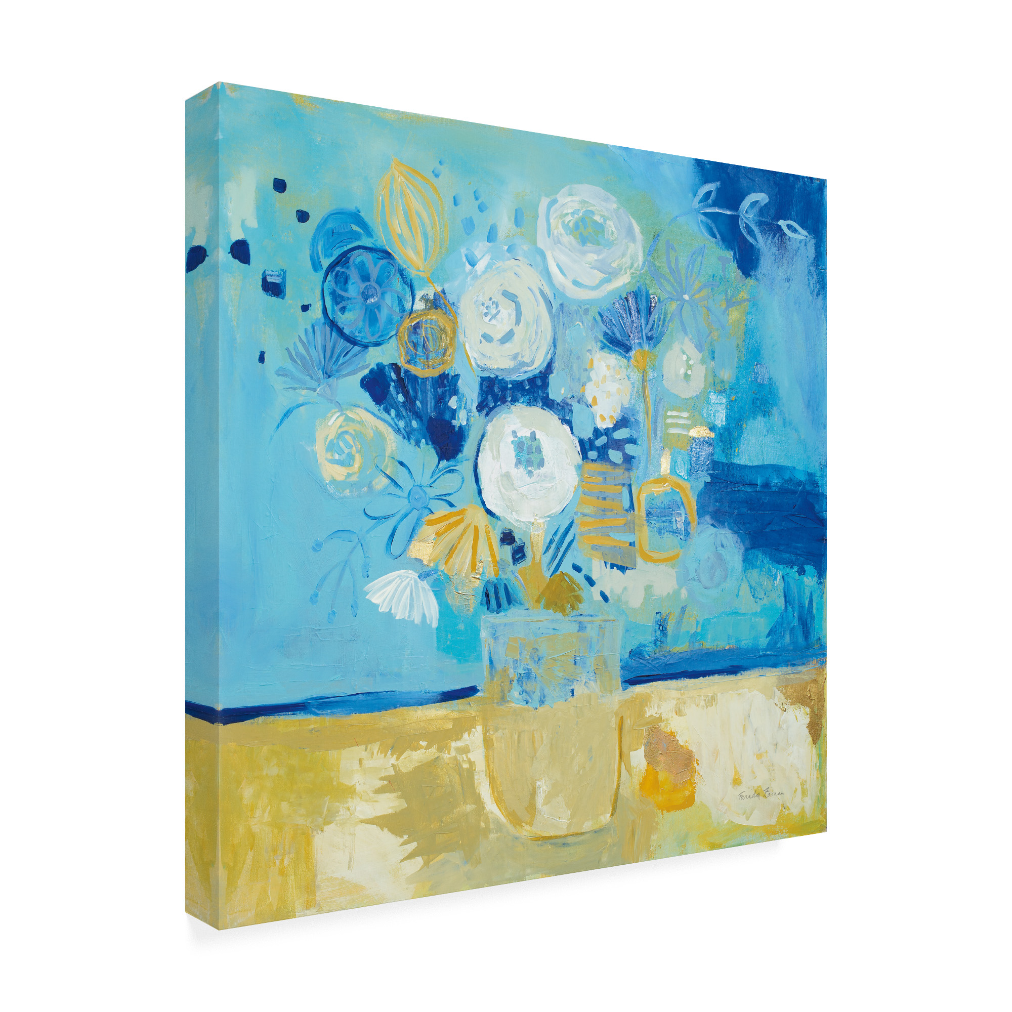Trademark Fine Art 'Lots of Flowers' Canvas Art by Farida Zaman