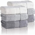 thumbnail image 1 of Juego de Toalla de ba&ntilde;o Mano de 6 Piezas,Toallas de Mano, Algod&oacute;n, Tama&ntilde;o no est&aacute;ndar, Espesor Medio, Suave, de Secado R&aacute;pido, Absorbente, Secado, 1 of 7