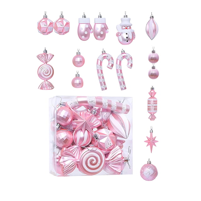 Rbaofujie Christmas Balls for Tree 2 Packs16pc Christmas Balls Colorful Balls Christmas Tree Decorations Christmas Decorations Pendants Christmas Decorations Indoor