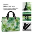 thumbnail image 4 of 16" Laptop Briefcase for Work Travel Laptop Shoulder Bag Carrying Handbag Laptop Case Green Tie-dye Flowers, 4 of 8