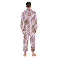 thumbnail image 4 of FORMRS Onesies Pajama for Adults Unisex Hoodie Winter Jumpsuit One Piece Sleepwear, Sizes S-2XL, Pink Gingerbread Houses, 4 of 7