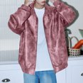 thumbnail image 5 of Maoxin Men's Leather Jacket Fashion Men's Solid Color Long Sleeve Hoodless Faux Leather Outwear Jackets Leather Jacket Men Plus Size Pink 2XL, 5 of 5