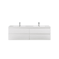thumbnail image 6 of Alma 59 Inch Gloss White Doubel sink Mount Vanity With A integrated Sink, 6 of 6