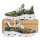 thumbnail image 1 of Zapatillas de deporte con plataforma y amortiguación de aire transpirables para mujer, diseño de leopardo y girasol, de malla, con cordones Peace and Love, 1 of 6