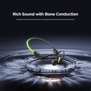 DOOGEE Bone Conduction Swimming Headphones, IP68 Waterproof Open Ear Headphones with 32GB MP3 Player, Bluetooth Audio and LED Safety Light