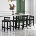 thumbnail image 3 of Costway 24-Inch Wooden Bar Stools Set of 4 with Ergonomic Backrest Counter Height Stools Black, 3 of 6