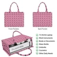 thumbnail image 2 of Large Capacity Tote Bag,Pink Pug Puppies Handbag Fashion Luxury Tote Bag,15.7"x13"x 5.1" Inches,Laptop Compatible, 2 of 6
